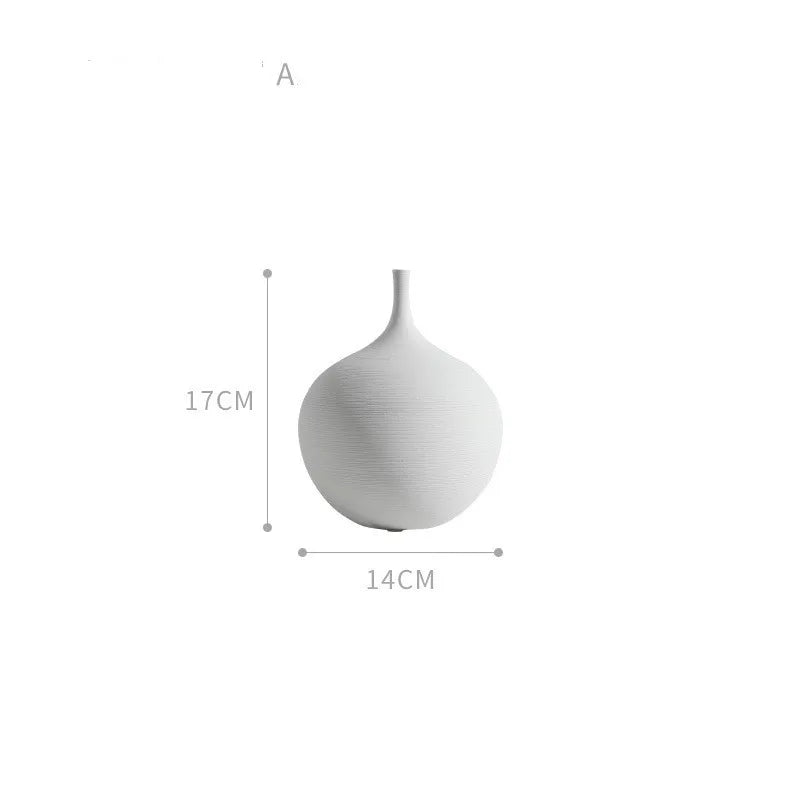 vase decoratif porcelaine moderne minimaliste couleur beige marron brun rouille blanc noir gris