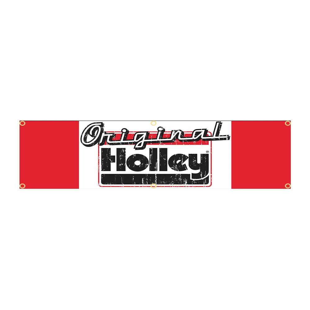 bannière publicitaire holly performance rouge noir blanche decoration super tex polyester