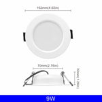 spots led blancs 3w 5w 7w 9w 12w 15w 220v clips aluminium moderne