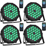 projecteur led 36 diodes rgb sound dmx jump mode noir moderne compact disco scène