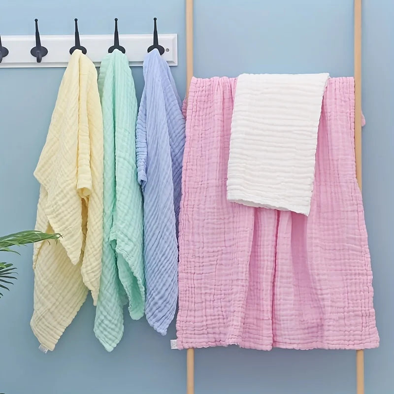 couverture bébé gaze plissée vert pastel douce 12 mois blanc bleu clair