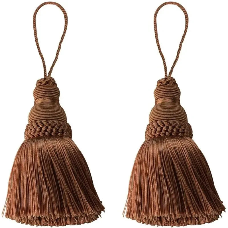 pompon porte couleur beige noir marron gris rose bohème chic décoration maison textile polyester