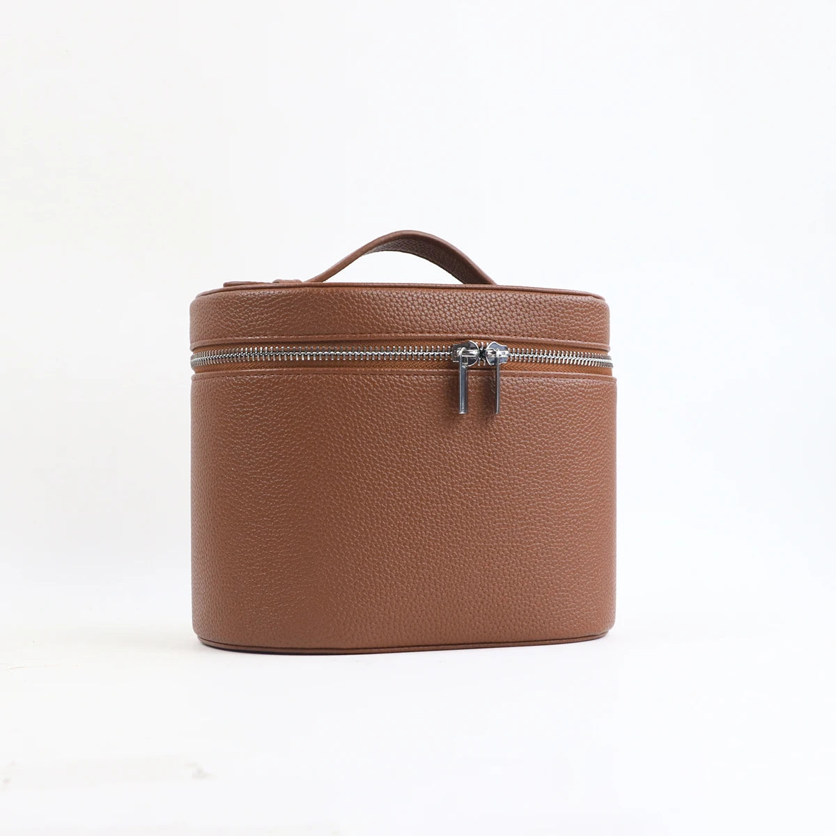 boîte rangement cosmétique simili cuir marron rose noir compartiments internes poignée amovible moderne pratique