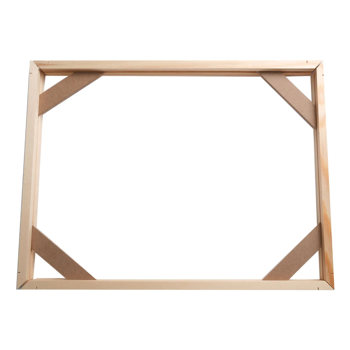 cadre photo bois rustique kit diy tableau beige triangles rouges