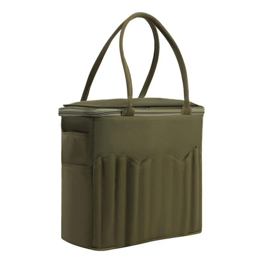 sac rangement tricot toile multiple poches organise fils pelotes aiguilles crochet accessoires couture pratique