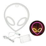 lampe led alien rose jaune bleu yeux circulaires moderne batterie cable usb intérieur