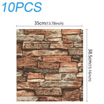 décoration murale adhésive brique texture moderne panneau noir rose marron rustique