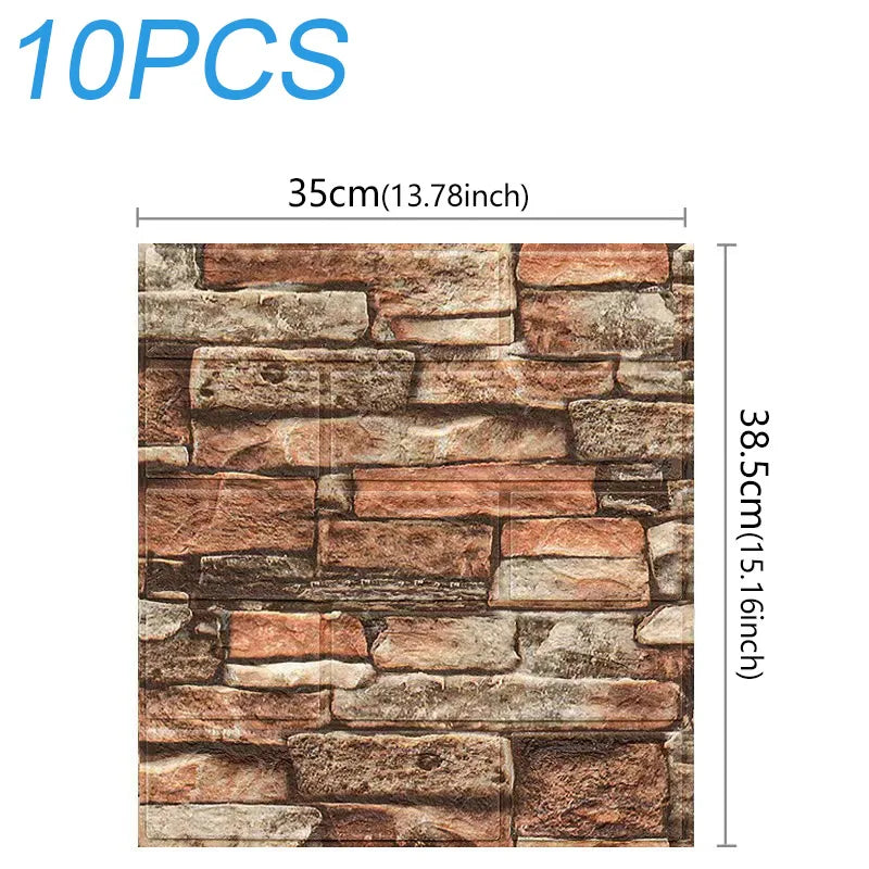 décoration murale adhésive brique texture moderne panneau noir rose marron rustique