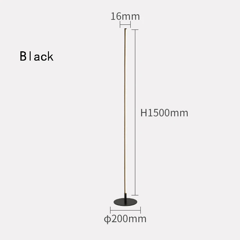 lampe pied moderne bande dorée argentée minimaliste interrupteur bouton led 10w 90 260v