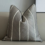 housse coussin rayures gris moderne 100 polyester 45x45cm sofa décoration chambre carreaux horizontaux