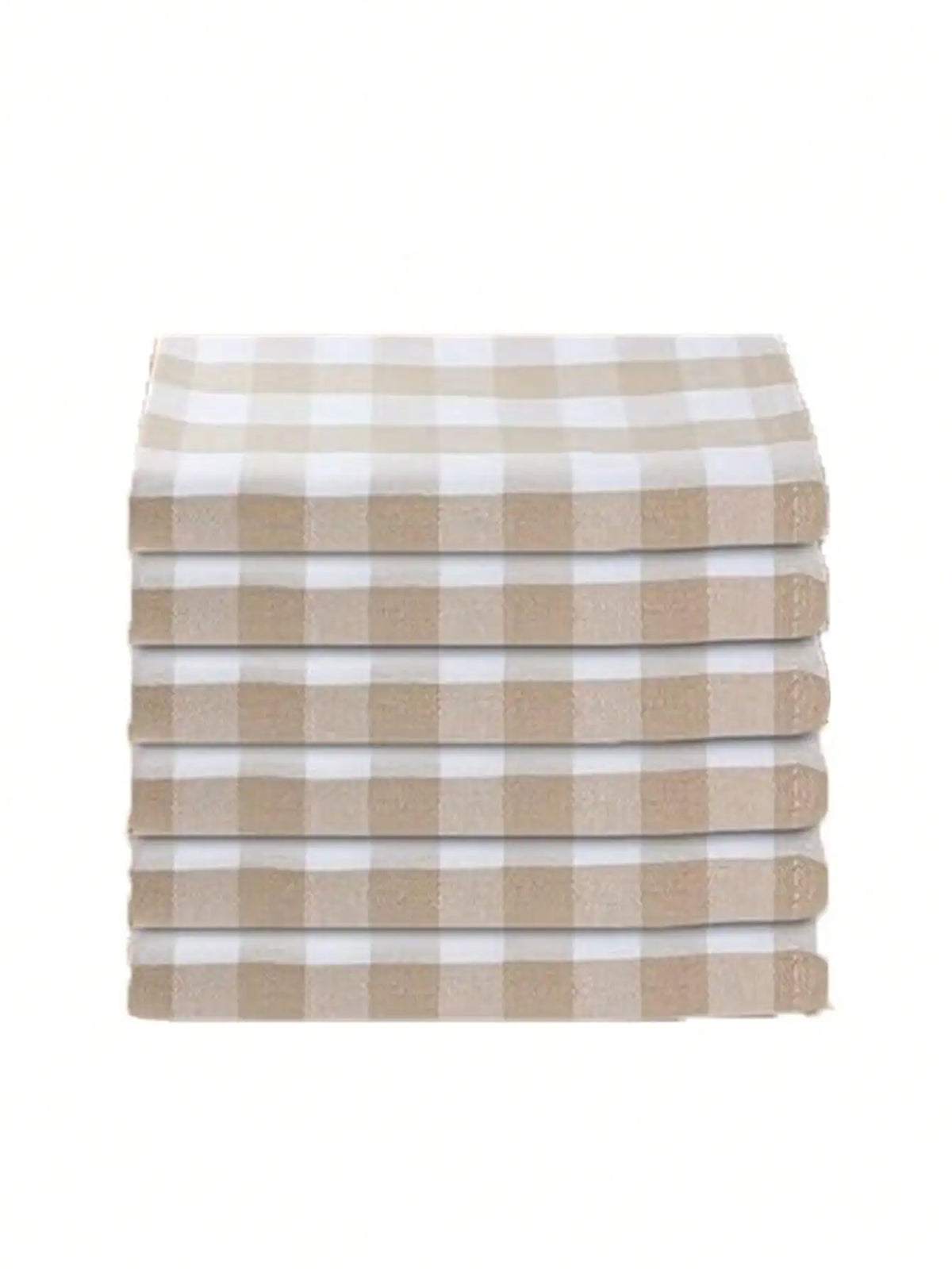 serviettes carreaux 100% polyester beige blanc table moderne cuisine restaurant