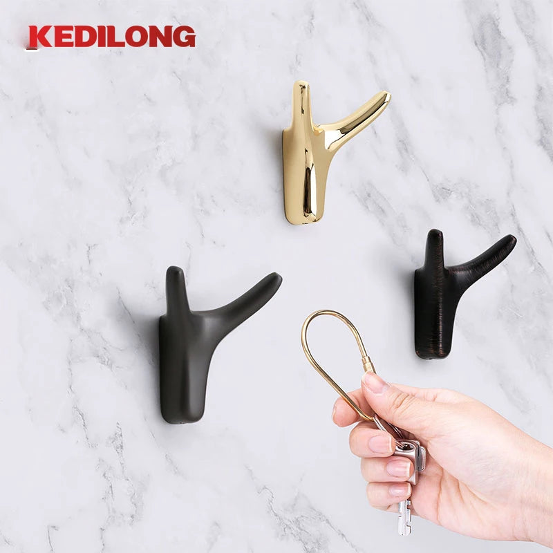 porte clés porte vêtements adhésifs or noir bronze gris moderne minimaliste