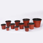 pots fleurs plastique moderne rouge noir drainage 14cm haute qualité jardin