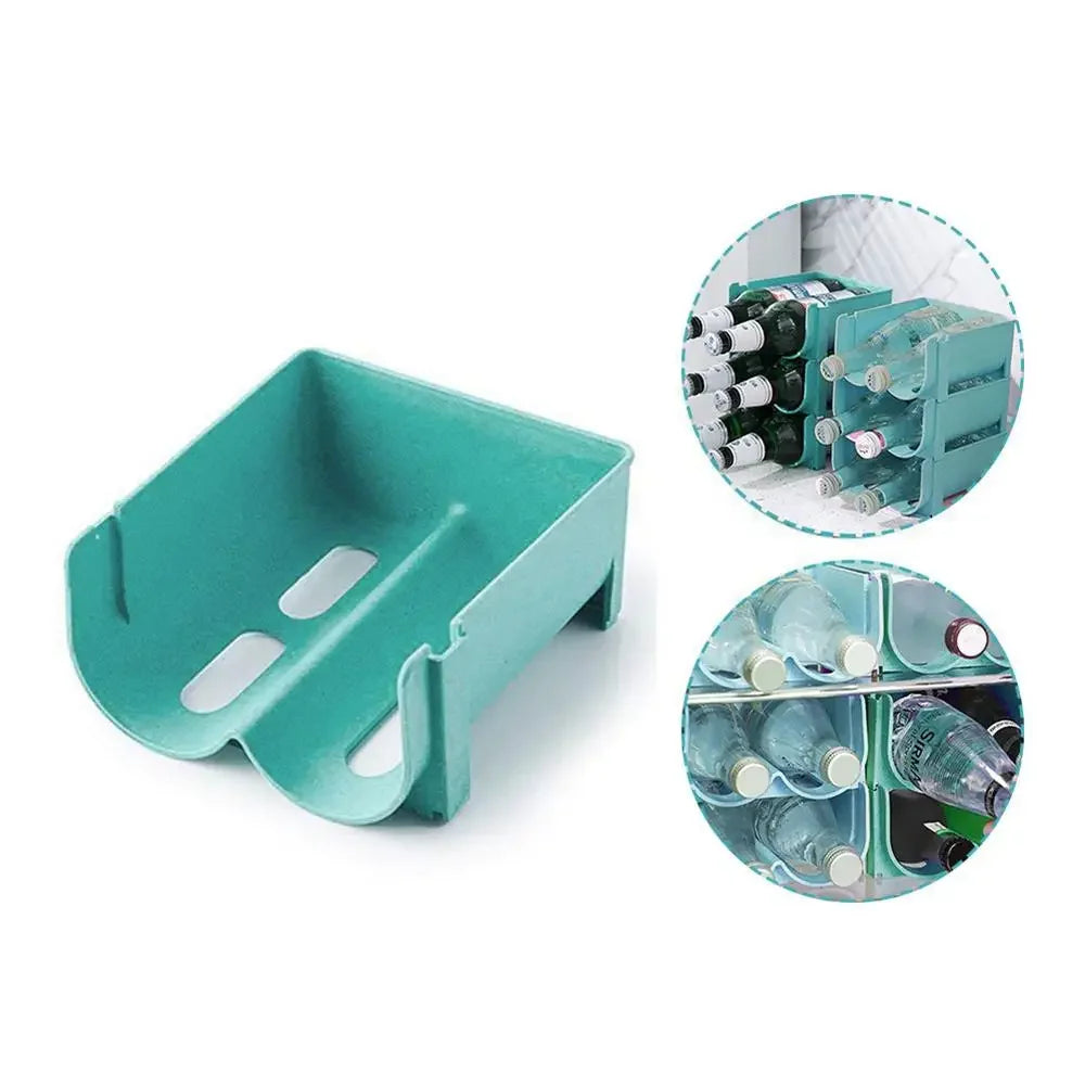 porte bouteilles bière vin cuisine étagère réfrigérateur vert moderne imperméable plastique utilisation multiple organisation
