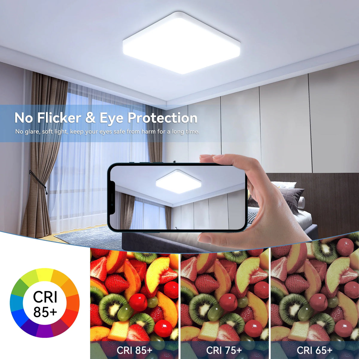 plafonnier led moderne blanc rond ultra mince éclairage quotidien surface opaques vis câbles électriques