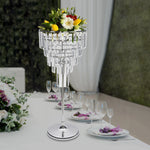 support floral transparent moderne or argent bouquet inclusion centro mesa