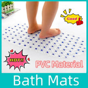 Tapis de bain antidérapant PVC rectangulaire doux avec ventouses pour salle de bain moderne