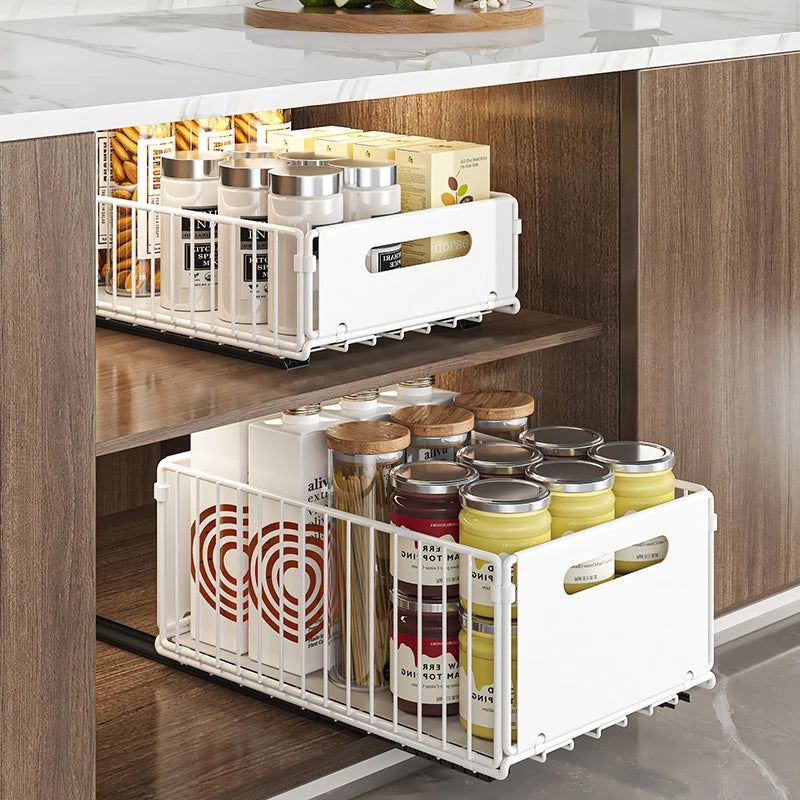 caisse rangement blanc moderne grille ronde acier fixations jars conservation double couche