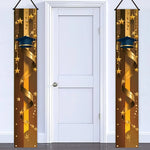 rideau porte fête diplômes étoiles or rubans caps académique clips