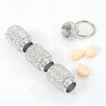 boîte pilules portable strass argent rose bleu rouge moderne élégante porte clés