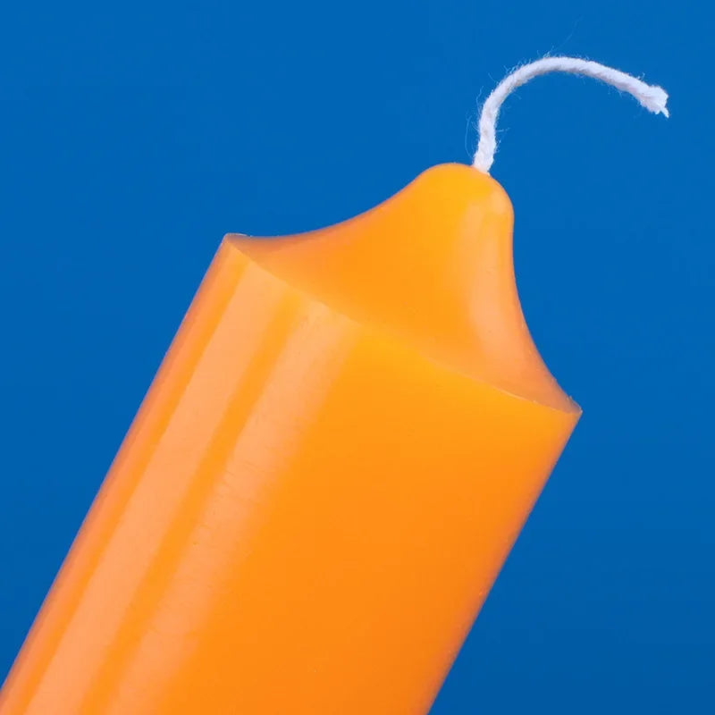 bougies classiques orange rouge blanc hautes lumineuses sans fumée décoration maison urgence
