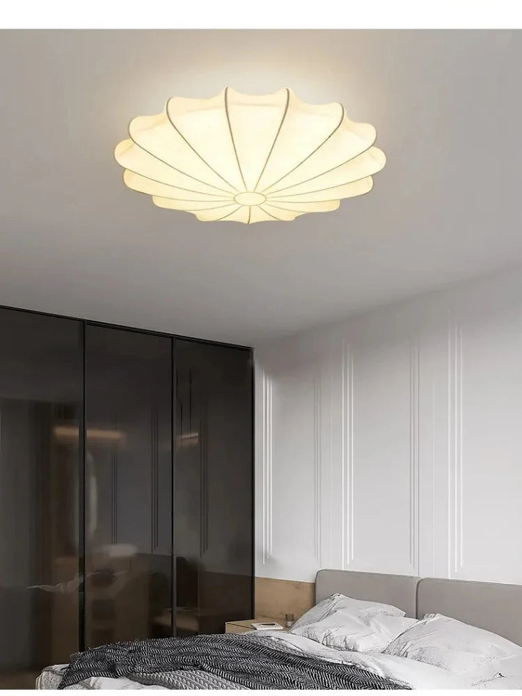 plafonnier moderne blanc rayures horizontales opacité lumiere nordique toucher interrupteur led ans garantie flux