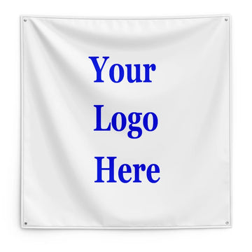 tapisserie polyester double face impression carrée simple clips métalliques photoprint logo famille
