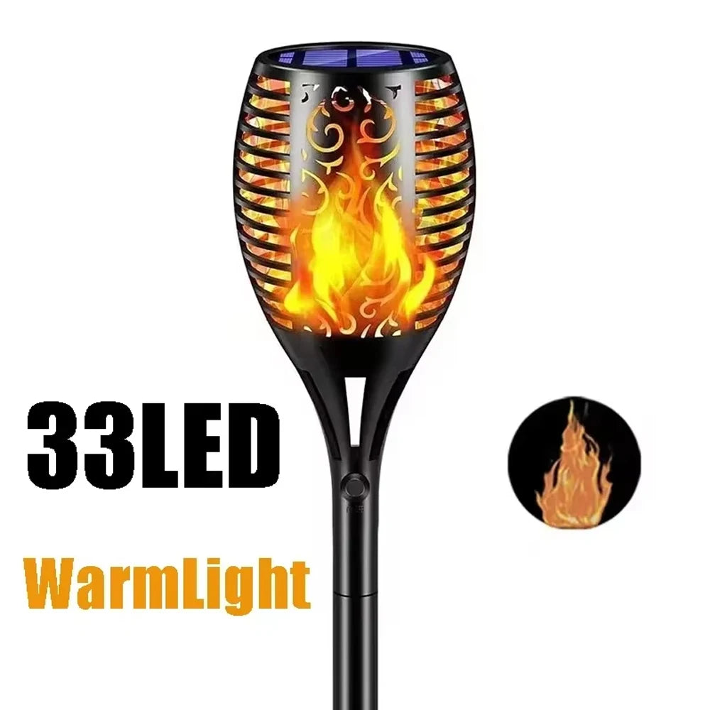 lanterne solaire flamme stylisée noir bleu orange moderne extérieure jardin halloween