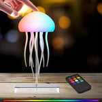 lampe led forme méduse multicolore effet dégradé télécommande moderne innovant texture froissée bionique base