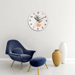 horloge murale bois motif végétal moderne salon chambre coucher quartz silencieux 10 12 14