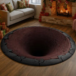 tapis rond moderne crâne squelettique motif géométrique gris noir multicolore 80x80cm 120x120cm