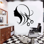 sticker mural moderne coiffure fleur textes salon cheveux symboles spa adhésif chambre salon