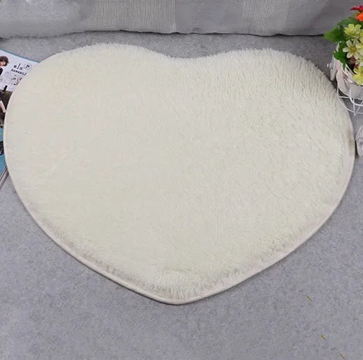 tapis forme cœur doux violet moderne 30x40cm antidérapant bain salon
