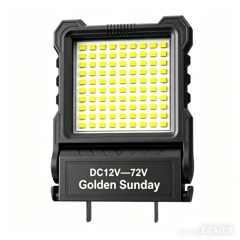 lampe travail led moderne robuste noir orange gris mat rechargeable batterie intégrée tringle fixations