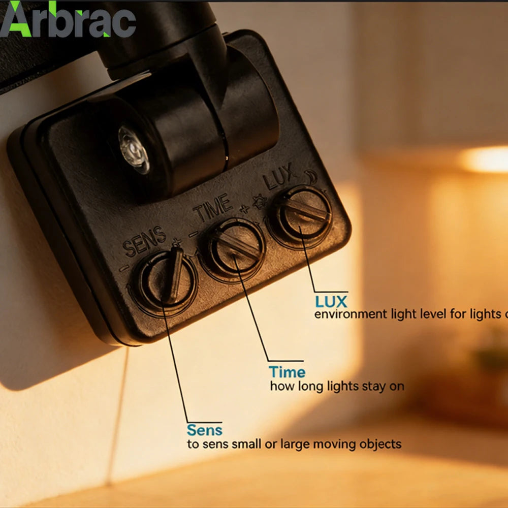 projecteur led motion sensor capteur mouvement lumière froide chaude ip66 étanche moderne extérieur jardinôtel
