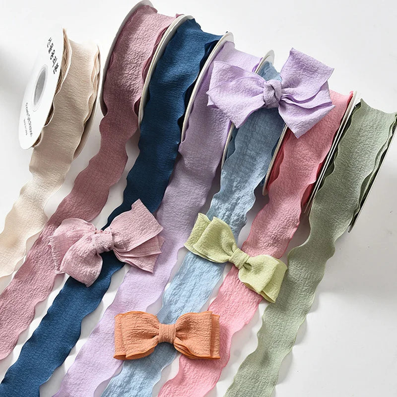 rubans organza rayés texturés couleur unie rose bleu orange beige floral 100 polyester