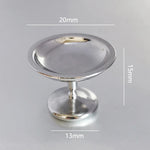 support bijoux moderne or argent adhésif rond lisse opaquet 13mm 17mm 20mm 23mm 27mm