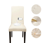 chaise moderne simili cuir tissée imperméable élastique anti poussière noir mariage