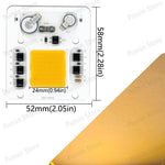 ampoule led cob 50w 3000k 4000k 6500k blanc orange jaune vert bleu rouge circuits