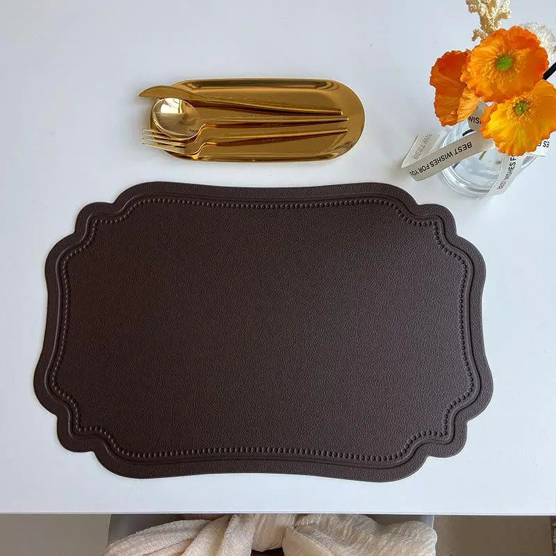 serviettes table classiques motif géométrique noir blanc élégant couleur noir marron orange bleu tissu