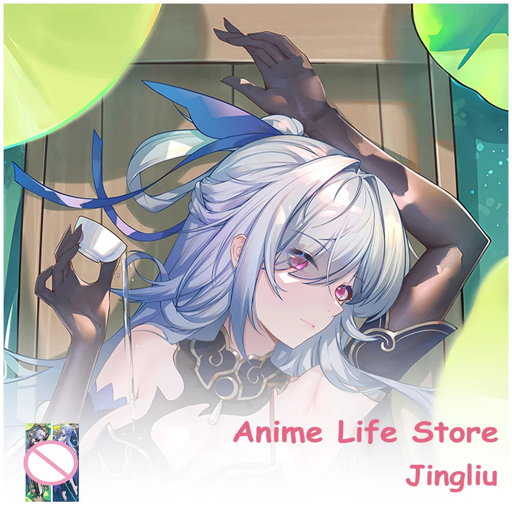 taie d'oreiller dakimakura anime jingliu honkai star rail housse coussin décorative double face