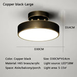 lampe moderne minimaliste or rond lisse montée surface interrupteur tactile 20cm