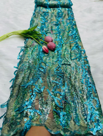 tissu dentelle sequins franges rose vert bleu marron élégant mariage soirée polyester coton