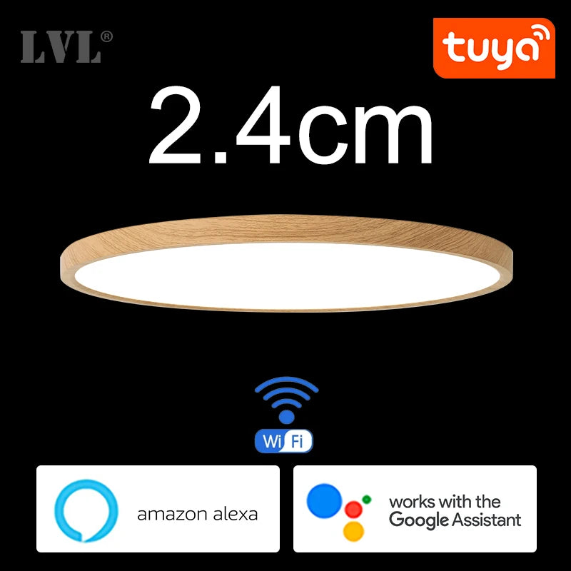 plafonnier led moderne blanc opalescent intensité variable wifi application commande vocale