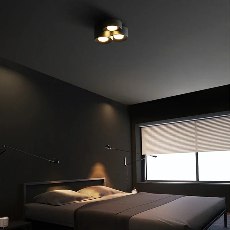 Spot LED moderne résine métal blanc noir éclairage quotidien minimaliste