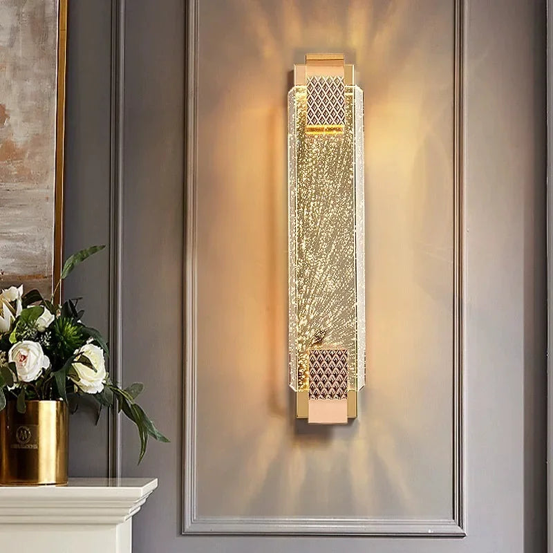 applique murale moderne or noir strass éclairage led étanche chambre salon étude cuisine