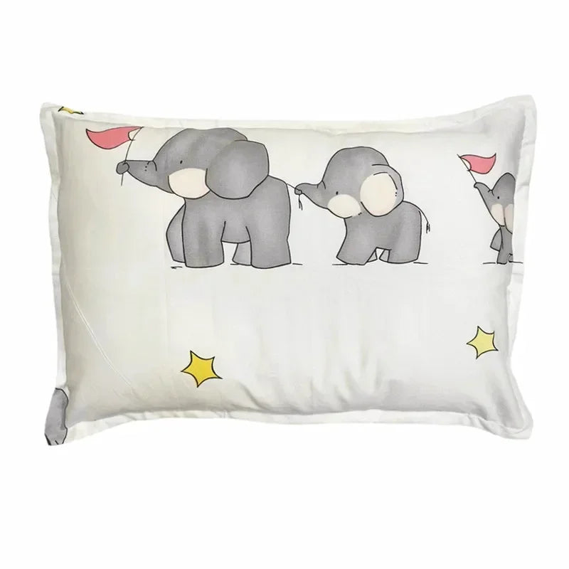 taies d'oreiller bébé 100% coton dessin animé étoiles feuilles moderne gris blanc jaune rose