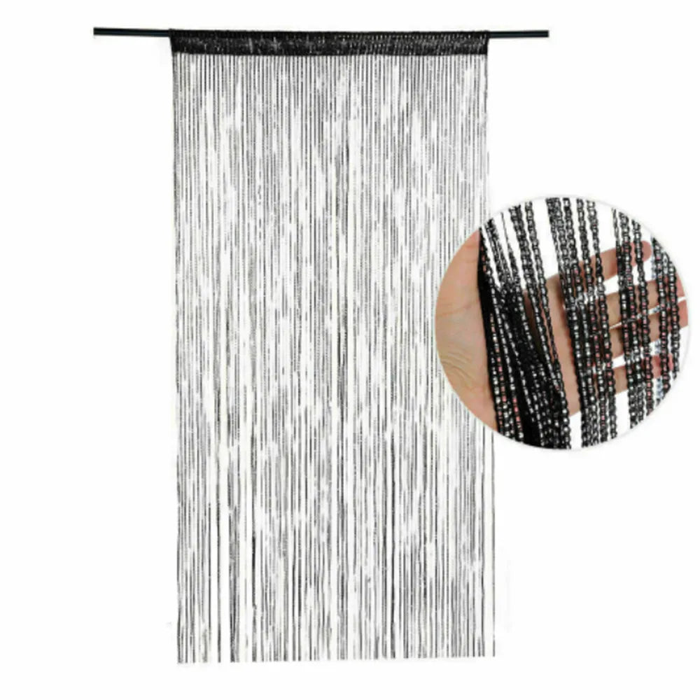 rideau decoratif argenté bohème semi transparent fenetre plateextérieur decoration maison franges vertical bois blanc