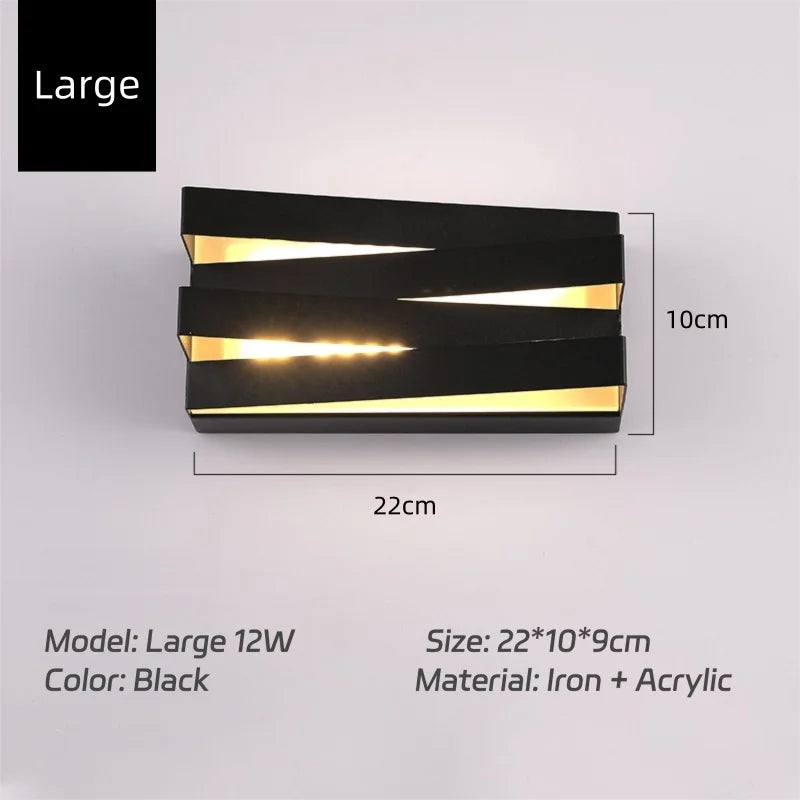 applique murale led moderne noir blanc ip65 2492000lm 85265v minimalisteextérieurintérieur