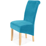 housses chaise velours stretch modernes gris foncé amovibles lavables grandes douces